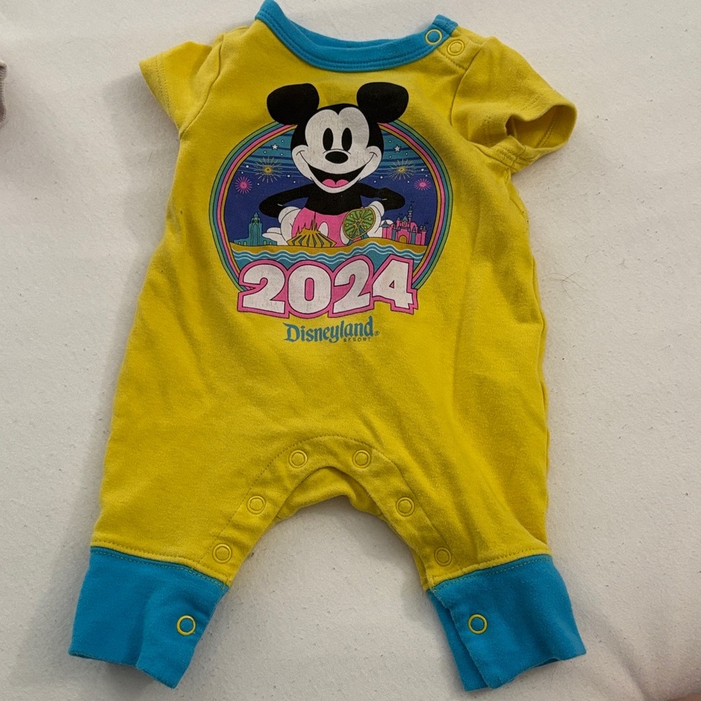 Disney Mickey Mouse Yellow and Blue Bodysuit